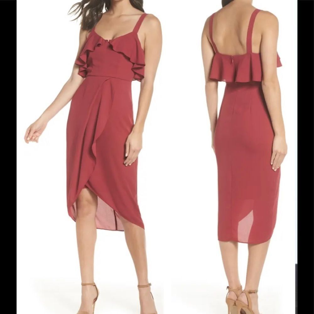 NWT Cooper St. Women’s  Mulberry Red Capulet Dress  Size 12
